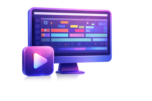 AI Platform Interface showing video editing tools